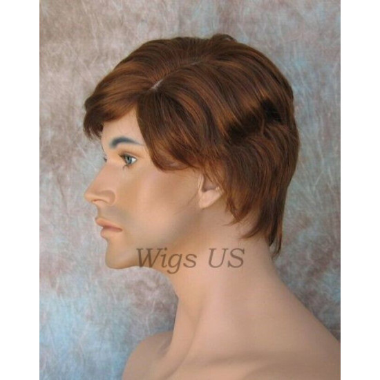 ALEX | Short Mens Layers Wig COLOR CHOICE Left Skin Part 