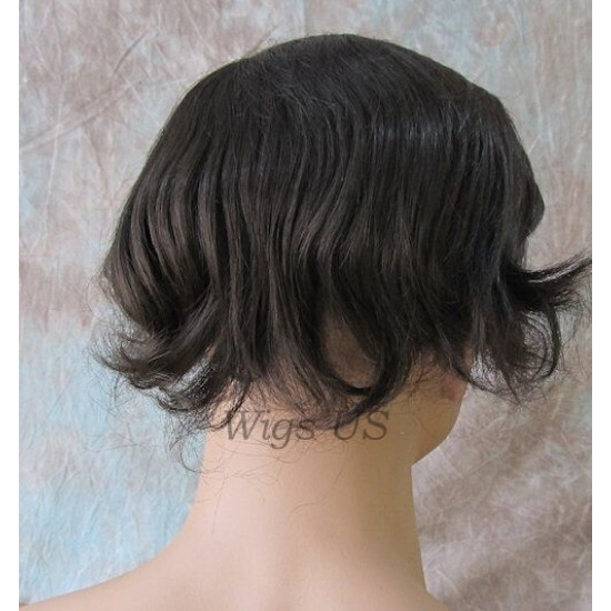 TP-010 | Dark Brown Men's Toupee 6.5" X 8.5" Monofilament Hand Tied Base 