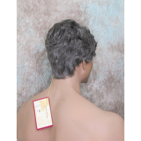 FRANK | Charcoal Gray Men's Wig Thick Wavy Full Mens Style 