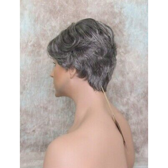 FRANK | Charcoal Gray Men's Wig Thick Wavy Full Mens Style 