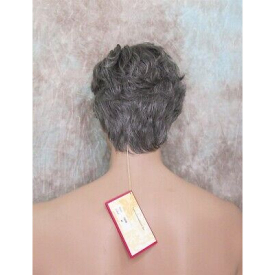 FRANK | Charcoal Gray Men's Wig Thick Wavy Full Mens Style 