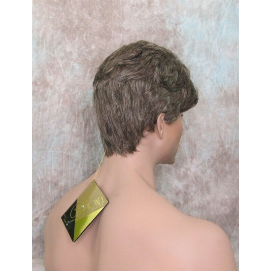 JAY | Golden Brown 35% Gray Short Thick Full Men's Wig Wigs 