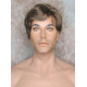 FRANK | Golden Brown 35% Gray Men's Wig Thick Wavy Full Mens Style 