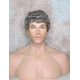 JUSTIN | Charcoal Gray Men's Wig Short Tight Curls "Will Ferrell Style"