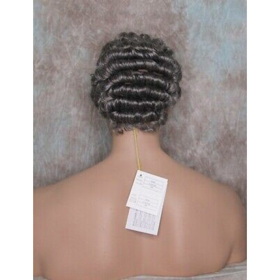 JUSTIN | Charcoal Gray Men's Wig Short Tight Curls "Will Ferrell Style"